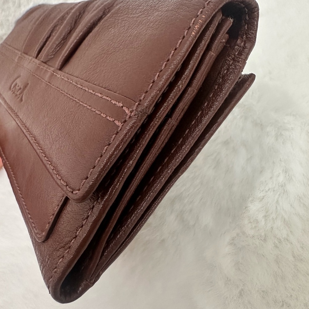 Coach Soho Brown Leather Tri Fold Vintage Wallet - Picture 4 of 13
